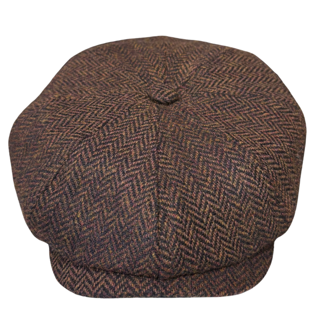 Harris Tweed Newsboy - Brown Shop Online Hatworx NZ