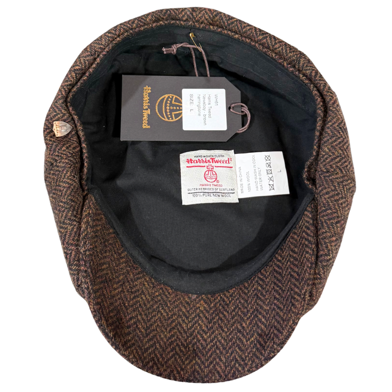Harris Tweed Newsboy - Brown Shop Online Hatworx NZ