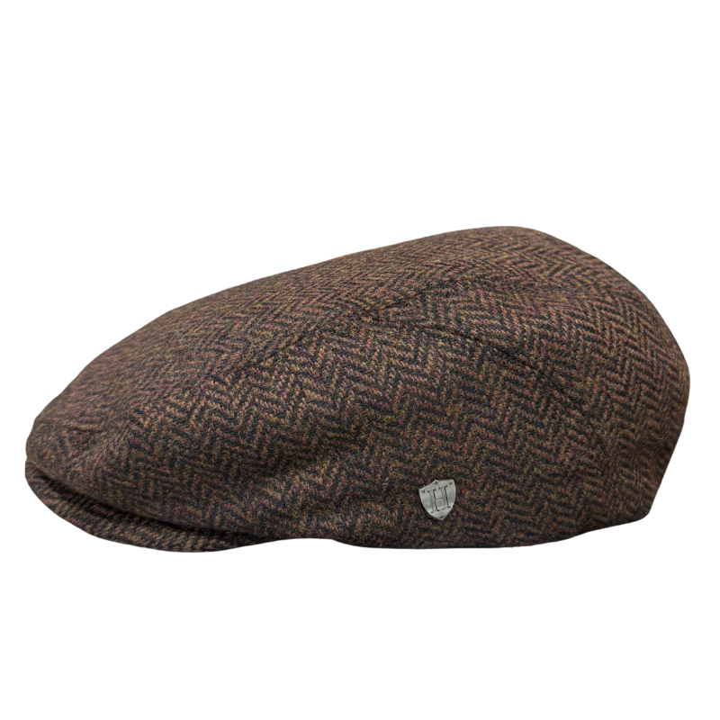 Harris Tweed Cheesecutter - Brown Shop Online Hatworx NZ