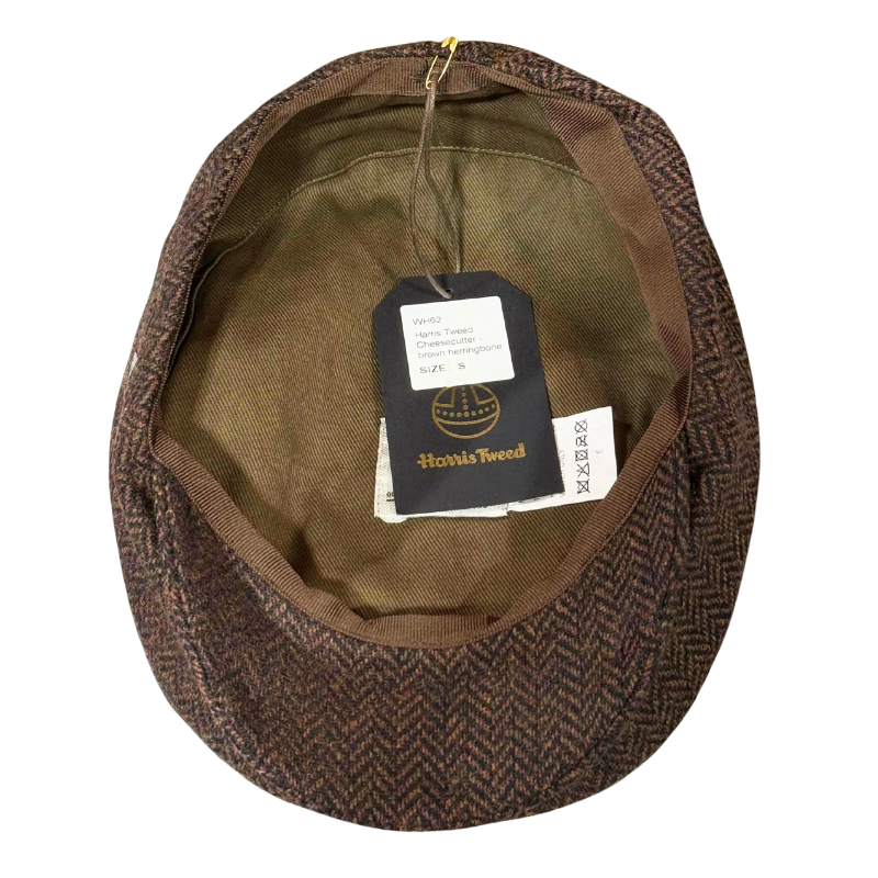 Harris Tweed Cheesecutter - Brown Shop Online Hatworx NZ