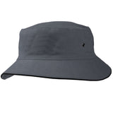 Hatworx Brushed Cotton Bucket Hat NZ grey-black