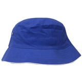 Hatworx Brushed Cotton Bucket Hat NZ royal-white