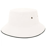 Hatworx Brushed Cotton Bucket Hat NZ white-black