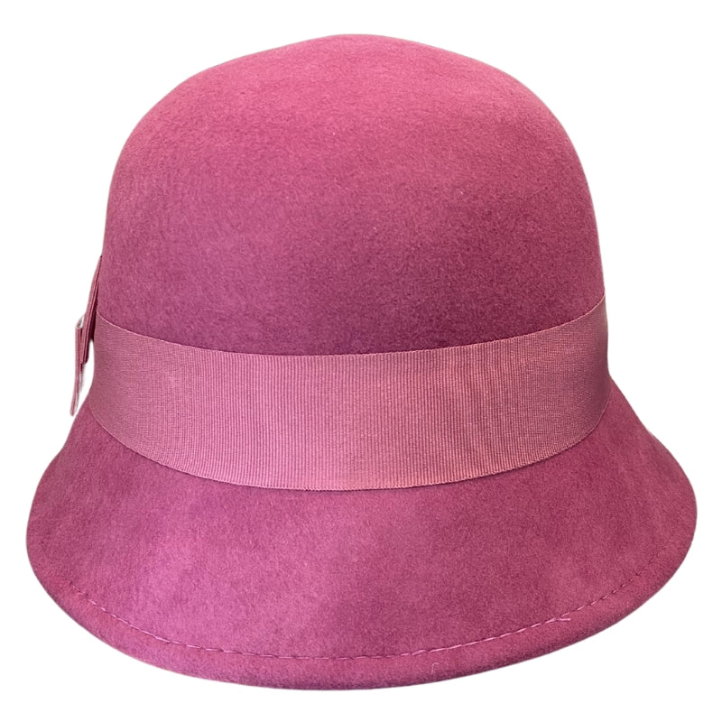 Ladies' Pink Double Bow Cloche Hatworx NZ