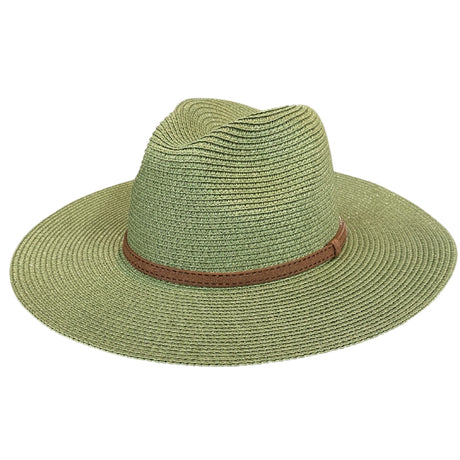 Ladies Straw Brim Hat with Brown Band Hatworx NZ