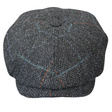 Harris Tweed Newsboy - Black Check Shop Online Hatworx NZ