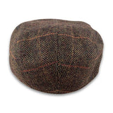 Harris Tweed Cheesecutter - Brown Herringbone Hatworx NZ