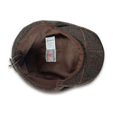 Harris Tweed Cheesecutter - Brown Herringbone Hatworx NZ