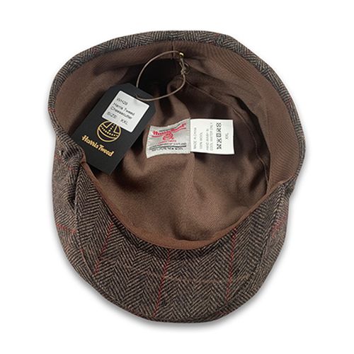 Harris Tweed Cheesecutter - Chocolate Herringbone Hatworx NZ