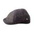 Harris Tweed Duckbill Cheesecutter - Green Red/Blue Stripe Hatworx NZ