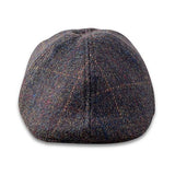 Harris Tweed Duckbill Cheesecutter - Green Red/Blue Stripe Hatworx NZ