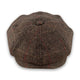 Harris Tweed Newsboy - Brown-Red Stripe Herringbone Hatworx NZ