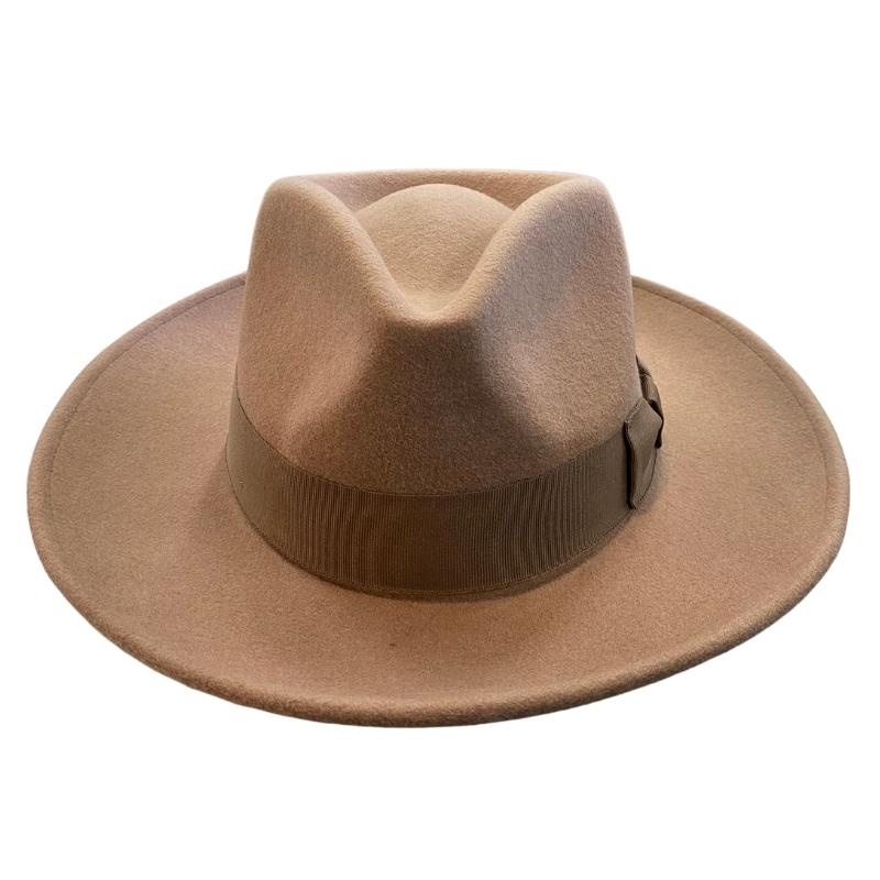 High Roller Classic Beige Fedora Hatworx NZ