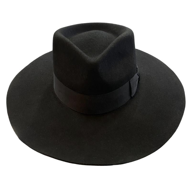 High Roller Wide Brim Black Fedora Hatworx NZ