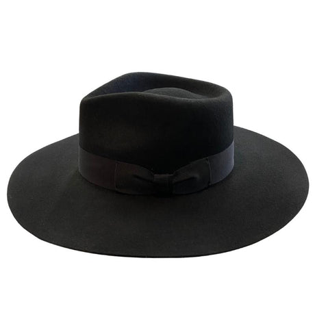 High Roller Wide Brim Black Fedora Hatworx NZ