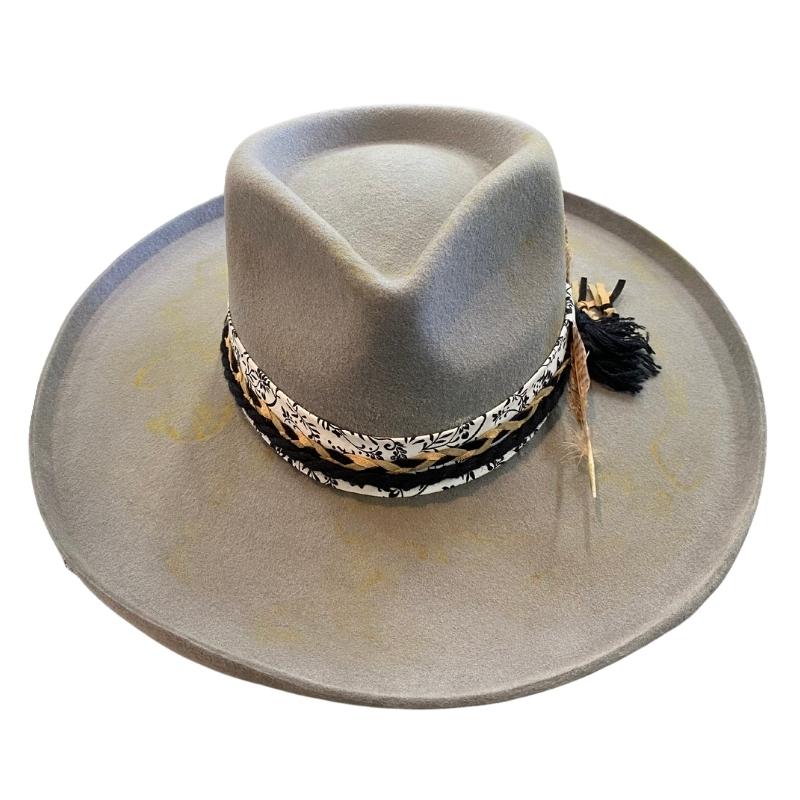 High Roller Rustic Grey Fedora Hatworx NZ