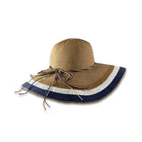 Ladies Multi Coloured Floppy Wide Brim Hatworx NZ blue/white