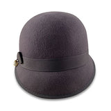 Ladies Petite Cloche - Grey and Pink Hatworx NZ