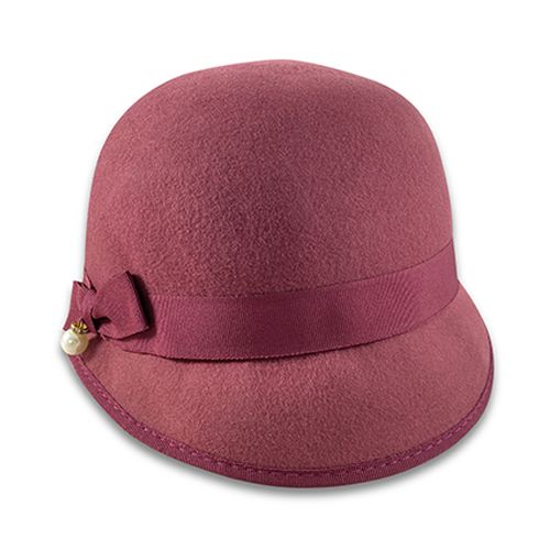 Ladies Petite Cloche - Grey and Pink Hatworx NZ