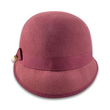 Ladies Petite Cloche - Grey and Pink Hatworx NZ