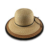 Ladies Straw Hat with Black/Brown Brim Hatworx NZ