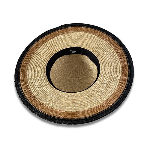 Ladies Straw Hat with Black/Brown Brim Hatworx NZ