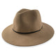 Ladies Wool Fedora - Thin Black Leather Band Hatworx NZ camel