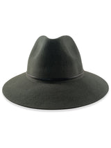 Ladies Wool Fedora - Thin Black Leather Band Hatworx NZ grey