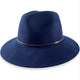 Ladies Wool Fedora - Thin Black Leather Band Hatworx NZ navy