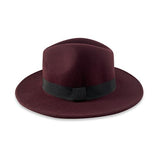 Ladies' Wool Fedora Black Band Hatworx NZ berry