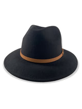 Ladies' Wool Fedora Brown Band Hatworx NZ black