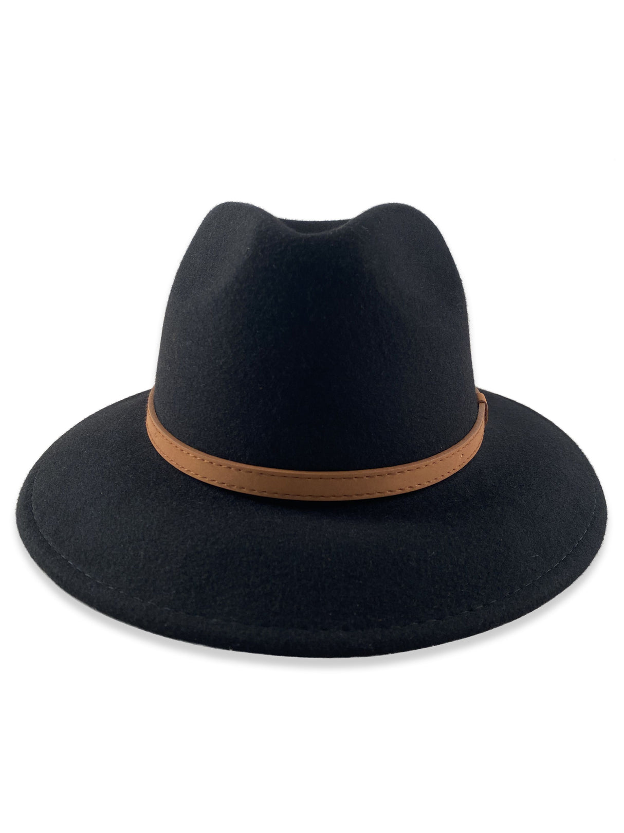 Ladies' Wool Fedora Brown Band Hatworx NZ black