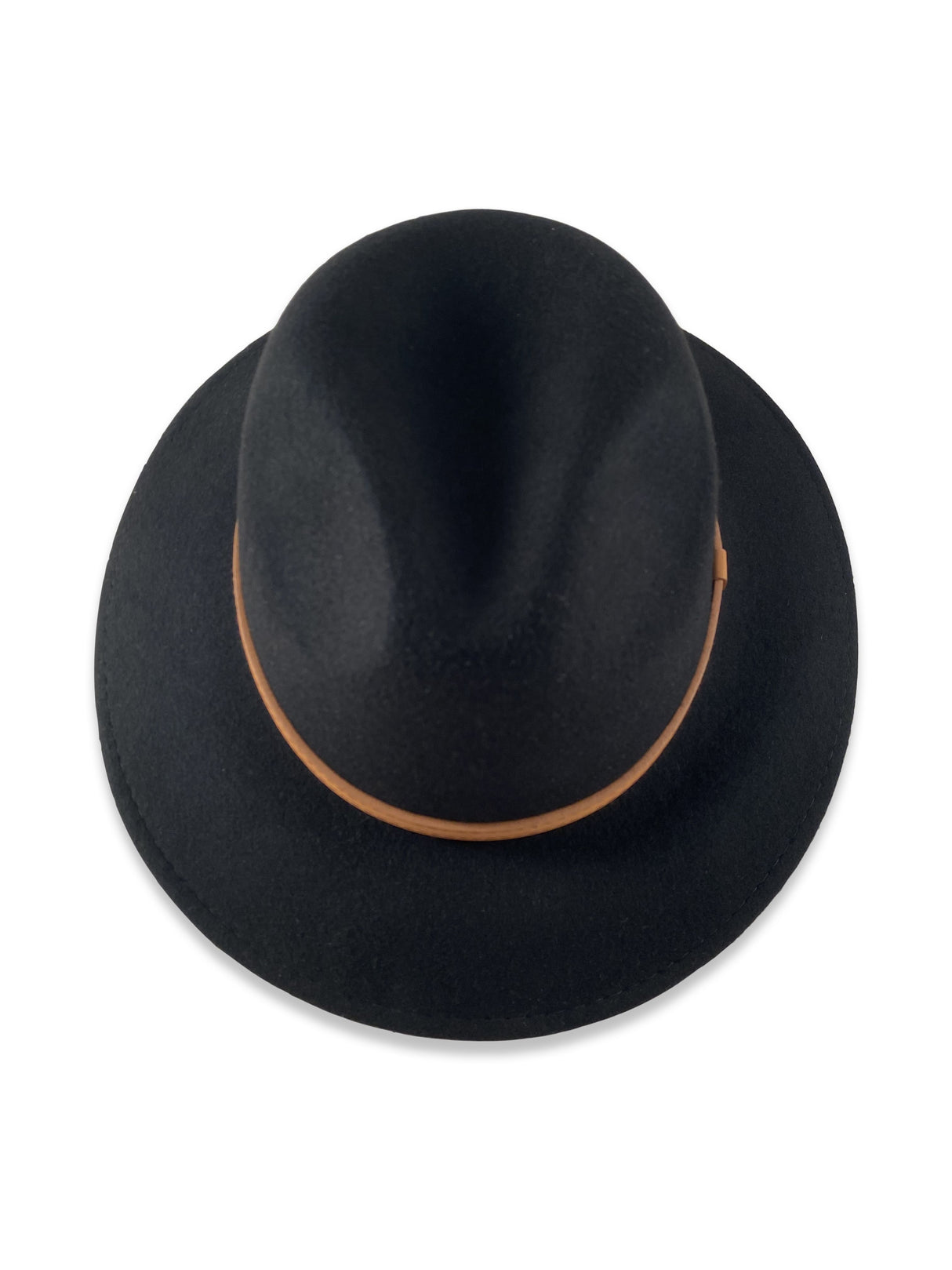 Ladies' Wool Fedora Brown Band Hatworx NZ black