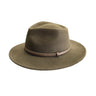 Ladies' Wool Fedora Hat - Wide Brim, Brown Band Hatworx NZ