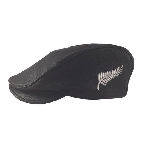 Hatworx Leather Cheesecutter FERN - Black NZ