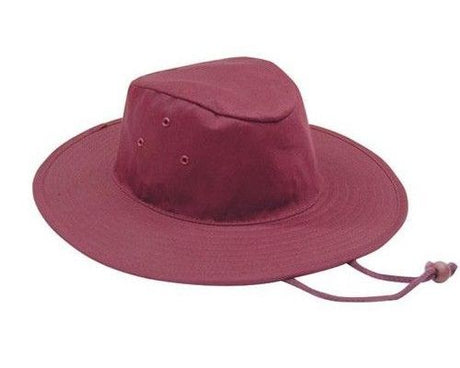 Poly Cotton Slouch Hat Hatworx NZ maroon