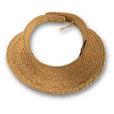 Raffia Braid Roll-Up Visor 