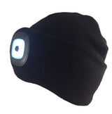 Rechargeable LED Headlight Beanie on Head NZ