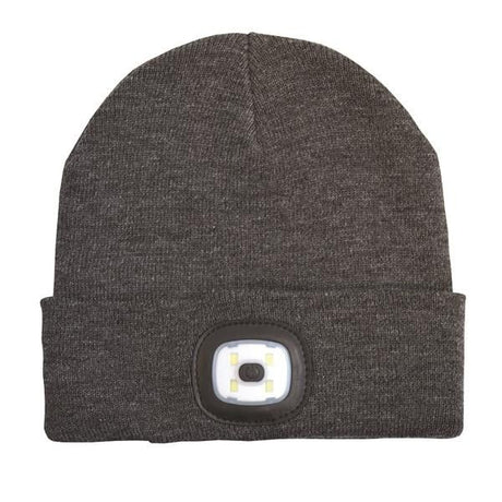 Rechargeable LED Headlight Beanie Torch on Charcoal NZ