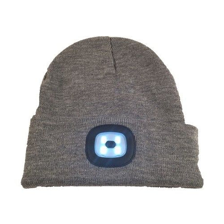 Rechargeable LED Headlight Beanie Torch on GreyNZ