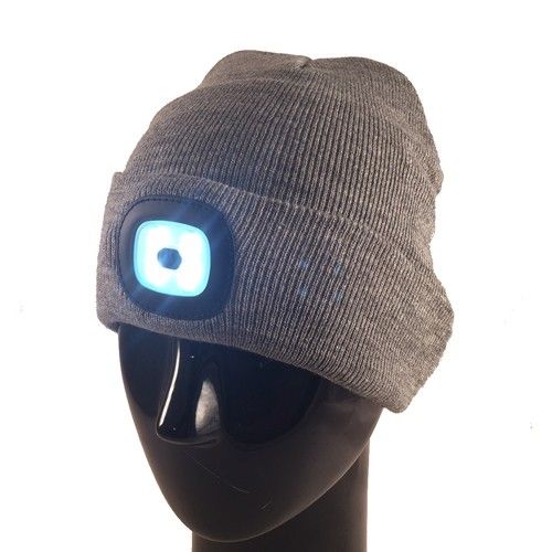 Rechargeable LED Headlight Beanie on Head NZ