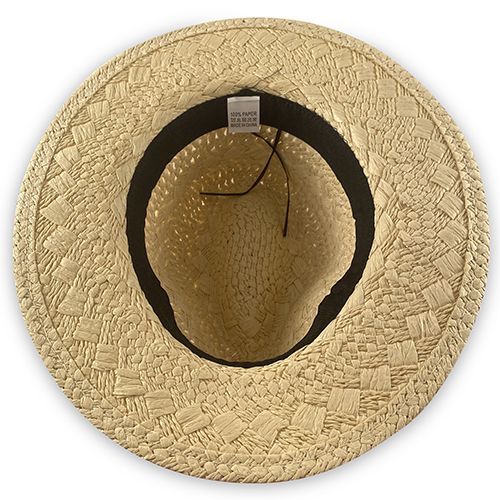 Straw Hat with Leather Band Hatworx NZ natural