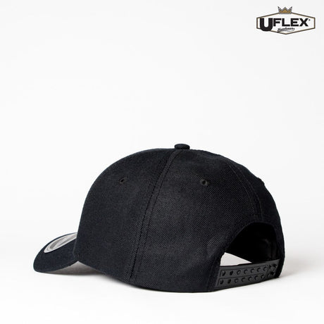 Uflex Kids' Pro Style 6 Panel Snapback Hatworx NZ black