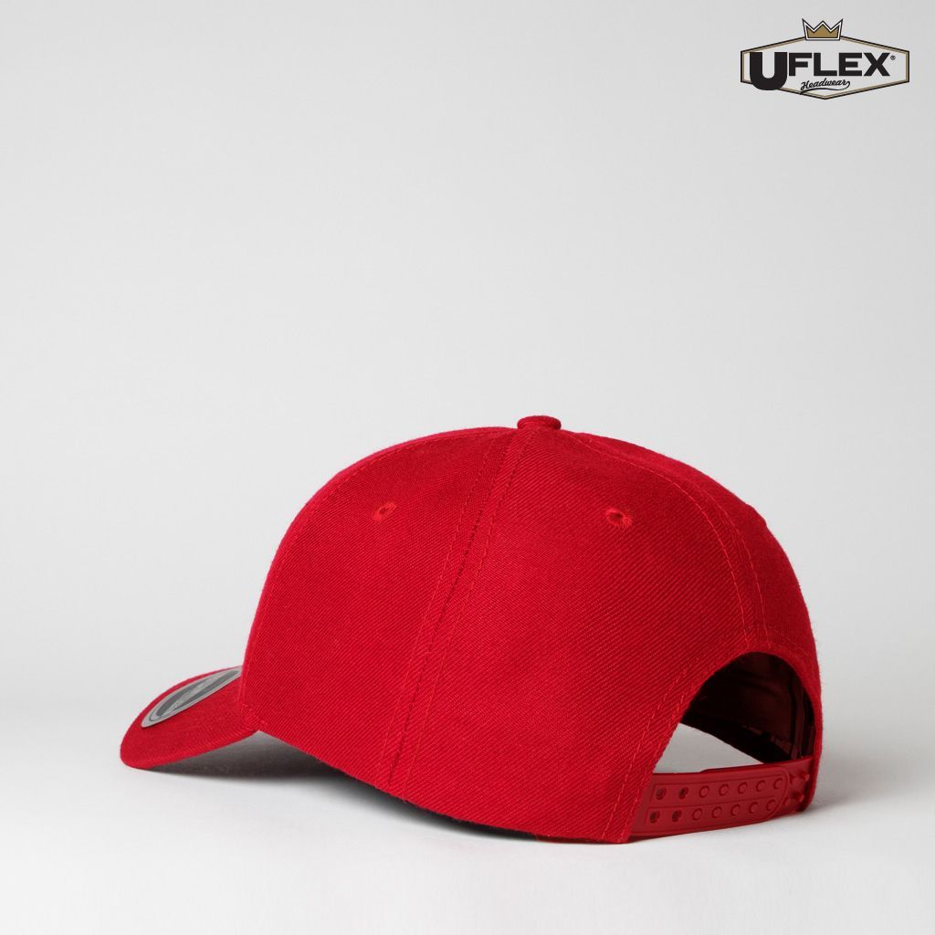 Uflex Kids' Pro Style 6 Panel Snapback Hatworx NZ red