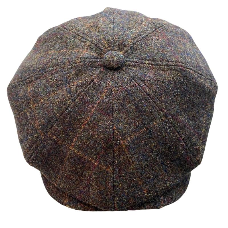 Harris Tweed Newsboy - Dark Green Herringbone