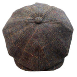 Harris Tweed Newsboy - Dark Green Herringbone