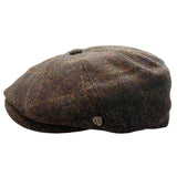 Harris Tweed Newsboy - Dark Green Herringbone