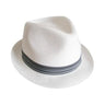 White STITCH trilby Hatworx NZ