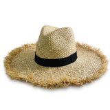 Widebrim Frayed Edge Straw Hat Hatworx NZ