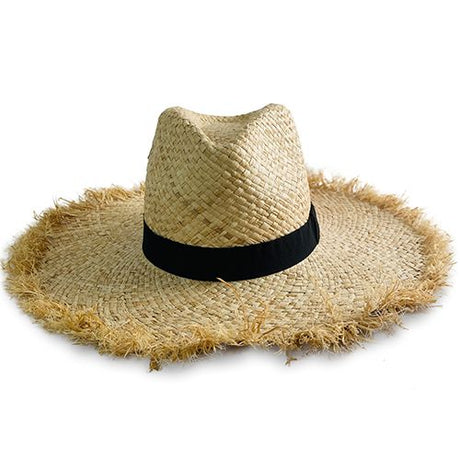 Widebrim Frayed Edge Straw Hat Hatworx NZ